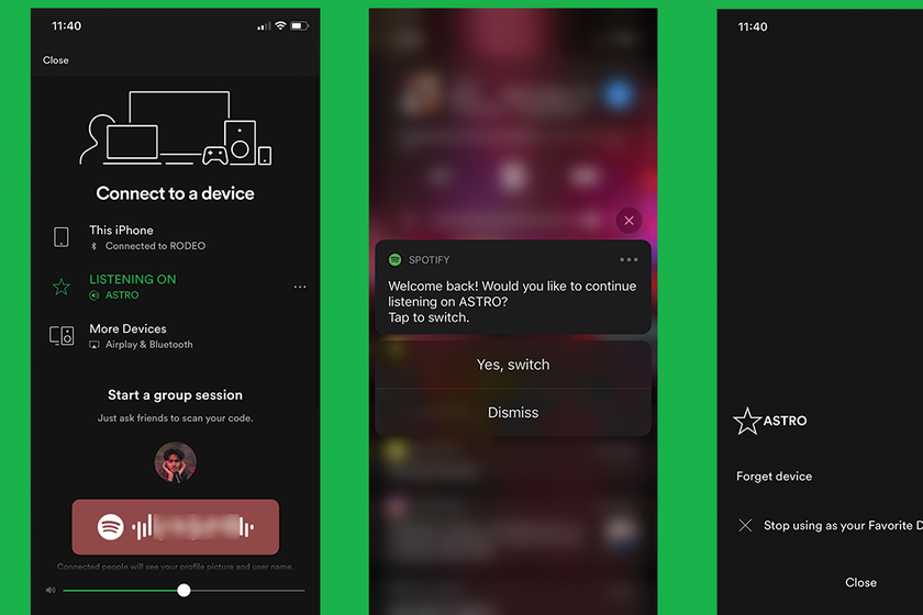 Spotify будет тестировать новую функциональность для отправки музыки с мобильного телефона на соседний динамик