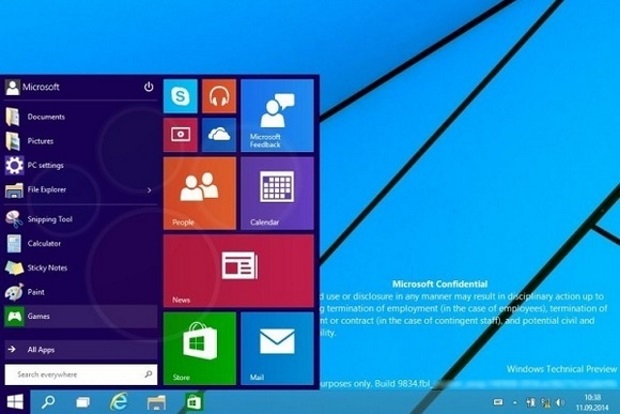 Windows 9 утечка представляет ОС перед запуском 30 сентября