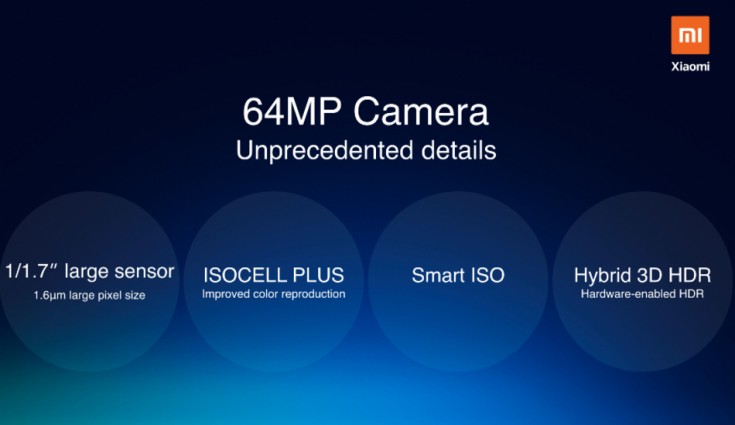 Xiaomi дебютирует с 64-мегапиксельной технологией, дразнит 108-мегапиксельную камеру