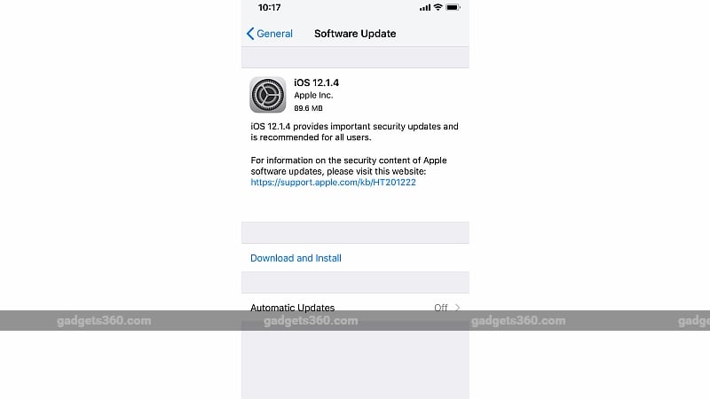 ios 12 1 4 обновление гаджетов 360 iOS 12.1.4
