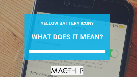 Желтый значок батареи? Что это значит?