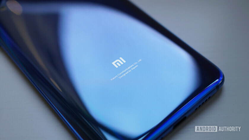Xiaomi Mi 9 Mi логотип синий