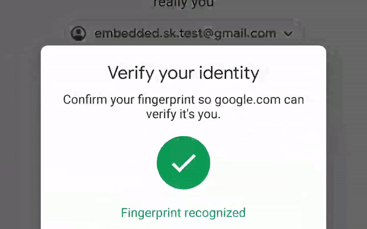 Учетные записи Google теперь принимают аутентификацию по отпечаткам пальцев на Android
