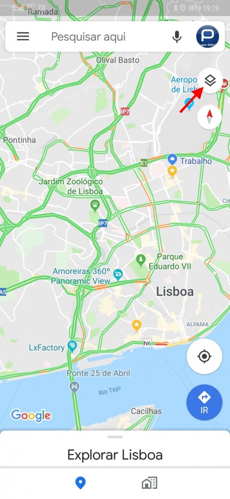 Карты Google Street View с видом на смартфон Android