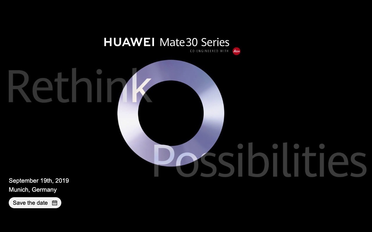 Официальный запуск Huawei Mate 30, вот когда и где