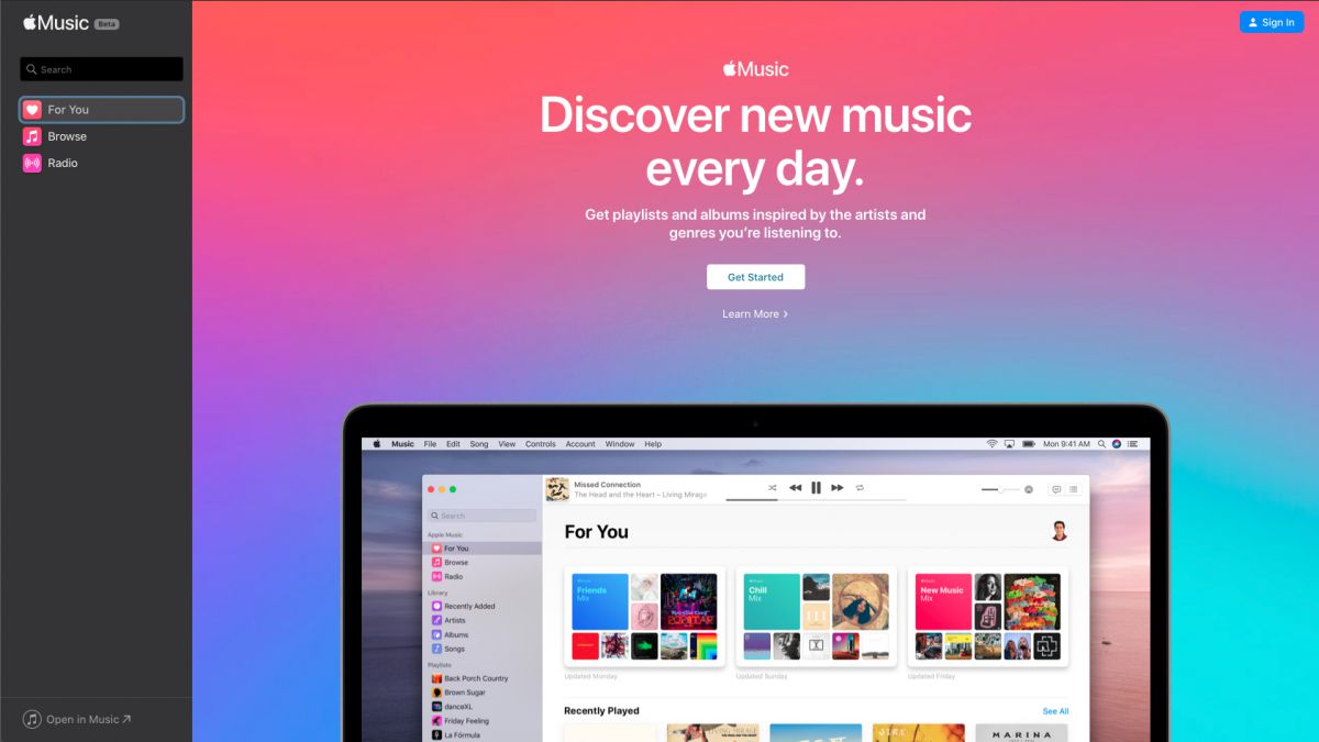 Теперь вы можете использовать Apple Музыка в сети