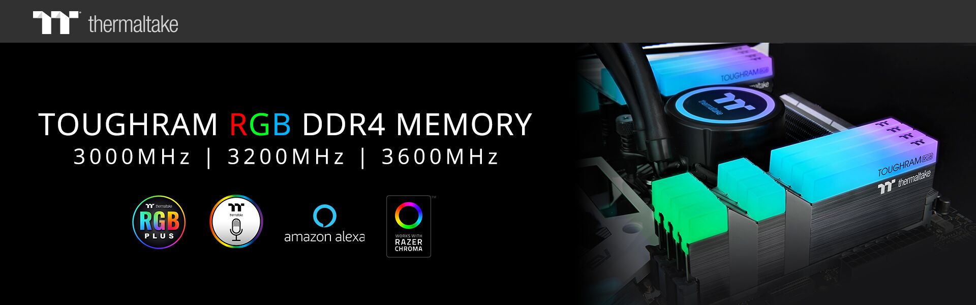Thermaltake запускает память TOUGHRAM RGB DDR4 3600 МГц | 3200 МГц | 3000 МГц 16 ГБ