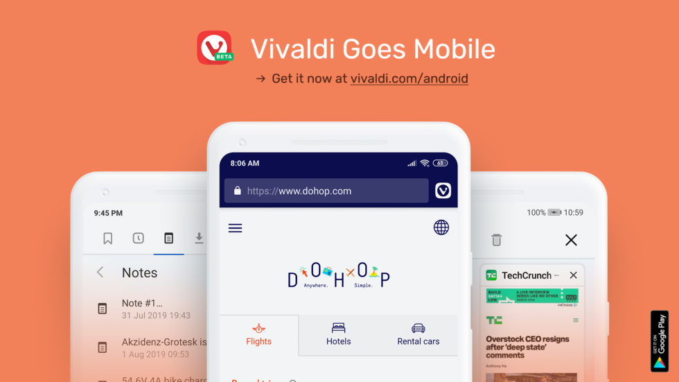 Вивальди наконец-то выпускает мобильный браузер для Android