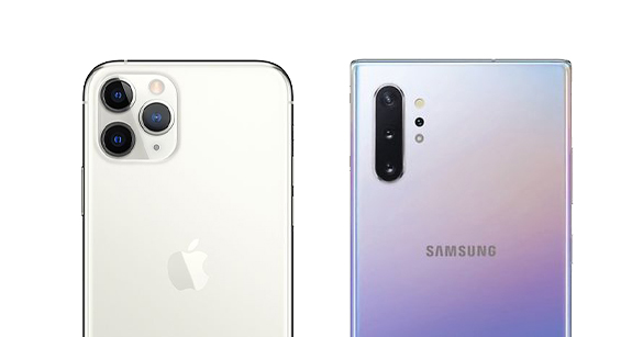 samsung-galaxy-note-10-vs iPhone 11 pro max камеры