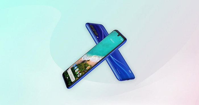 Спереди и сзади синего цвета у Xiaomi Mi A3