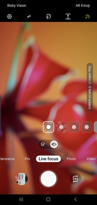 Samsung Galaxy Note  10 Plus камера обзор приложение камеры живой фокус