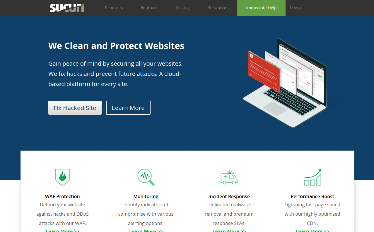 Sucuri - Мониторинг защиты безопасности веб-сайтов