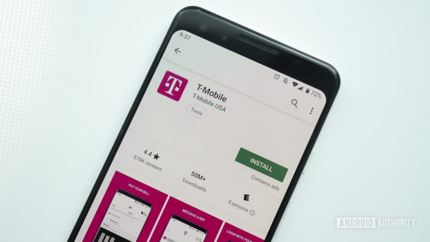 Приложение T-Mobile в магазине Google Play Google Pixel 3