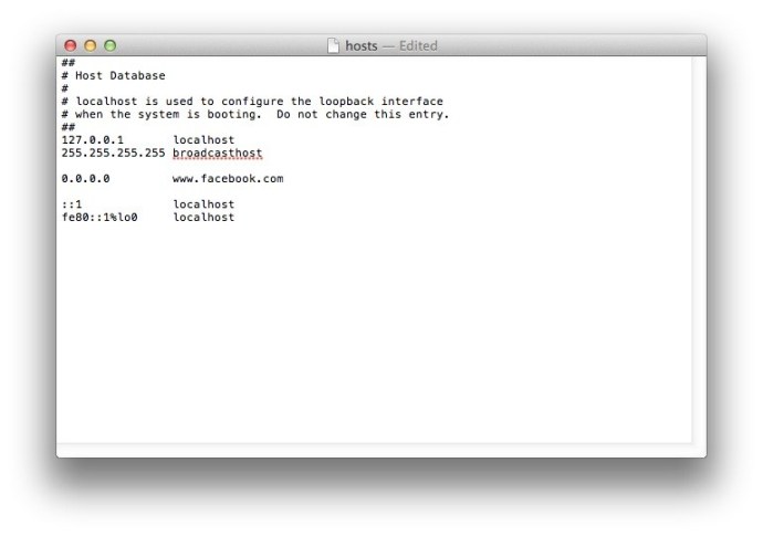 Редактировать файл хостов OS X