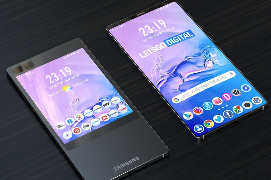 Samsung Galaxy Патент S11e может иметь двойной дисплей