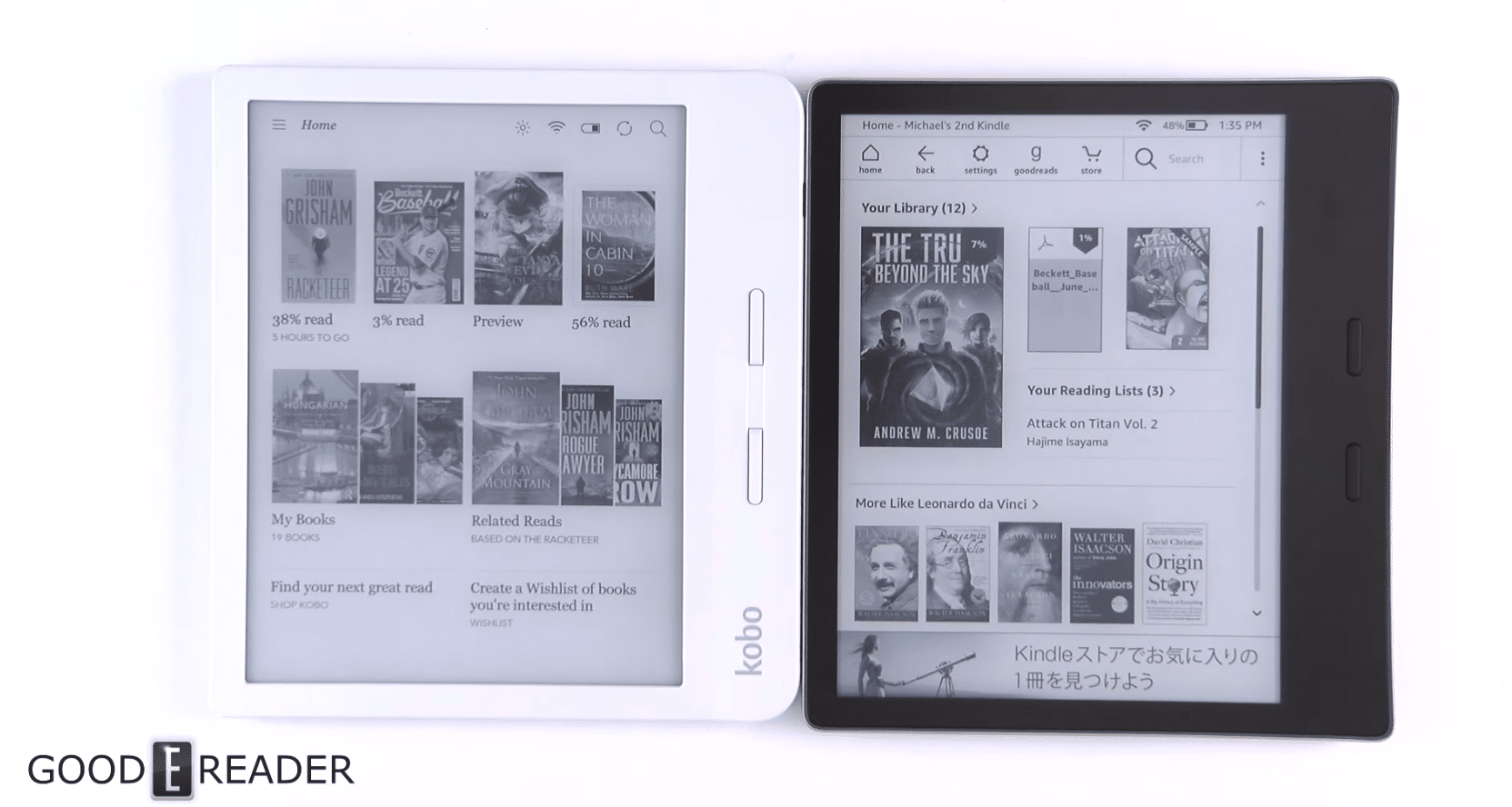 Amazon Kindle  Оазис 3 против Кобо Весы H2O