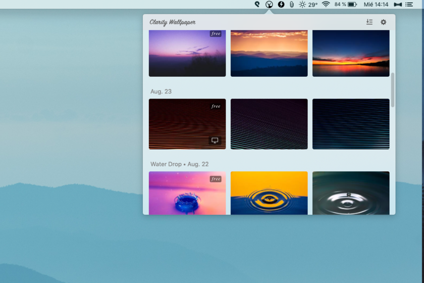 Clarity Wallpaper, бесплатное приложение для обнаружения минималистичных обоев в macOS