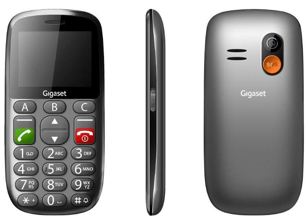 Gigaset GL390, мобильный для взрослых с камерой и кнопкой тревоги