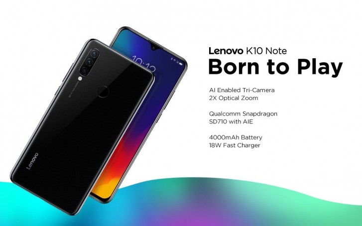Lenovo официально анонсировала Lenovo K10 Note и А6 Note в Индии