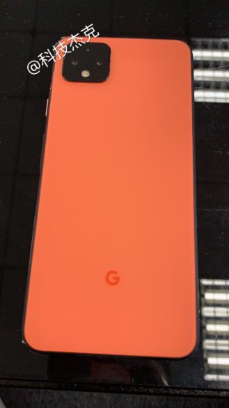 [Update: Better image] Фото показывает Pixel 4 в новом оранжевом цвете "Коралл" - выглядит как кремовая 5