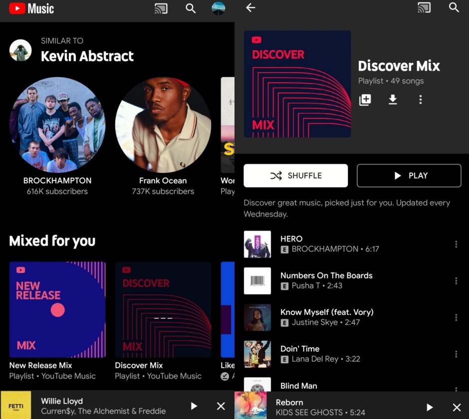 YouTube  Музыка добавляет еще одну полезную функцию, разработанную, чтобы бросить вызов Spotify