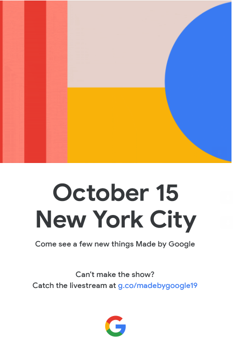 Приглашение Google Pixel 4