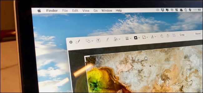 Окно быстрого просмотра на Mac с функцией обрезки
