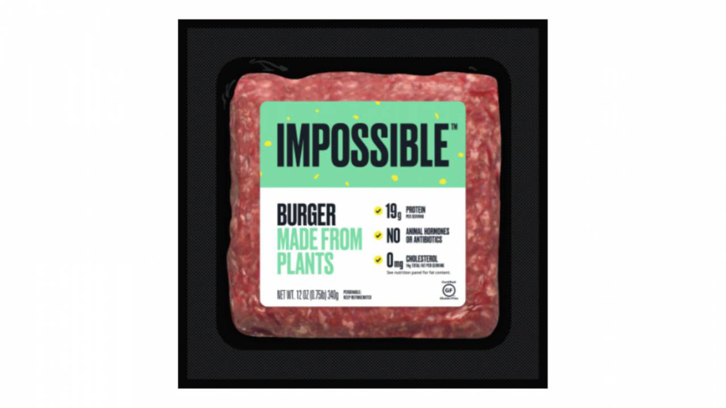 Невозможный гамбургер "мясо" прибывает в продуктовые магазины Восточного побережья