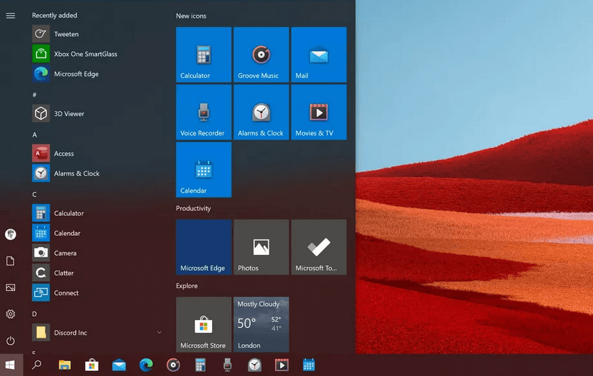 Microsoft изменила значок в интерфейсе Windows 10