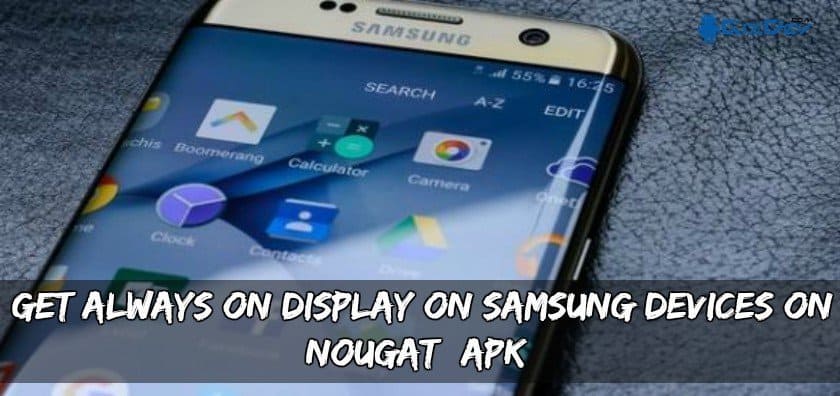 Всегда на экране на устройствах Samsung Nougat