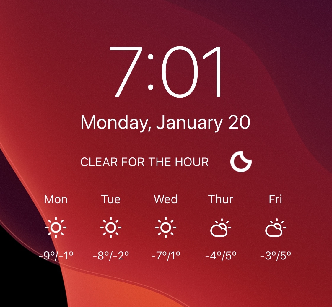 Получите подробный обзор погоды на экране блокировки вашего iPhone ...
