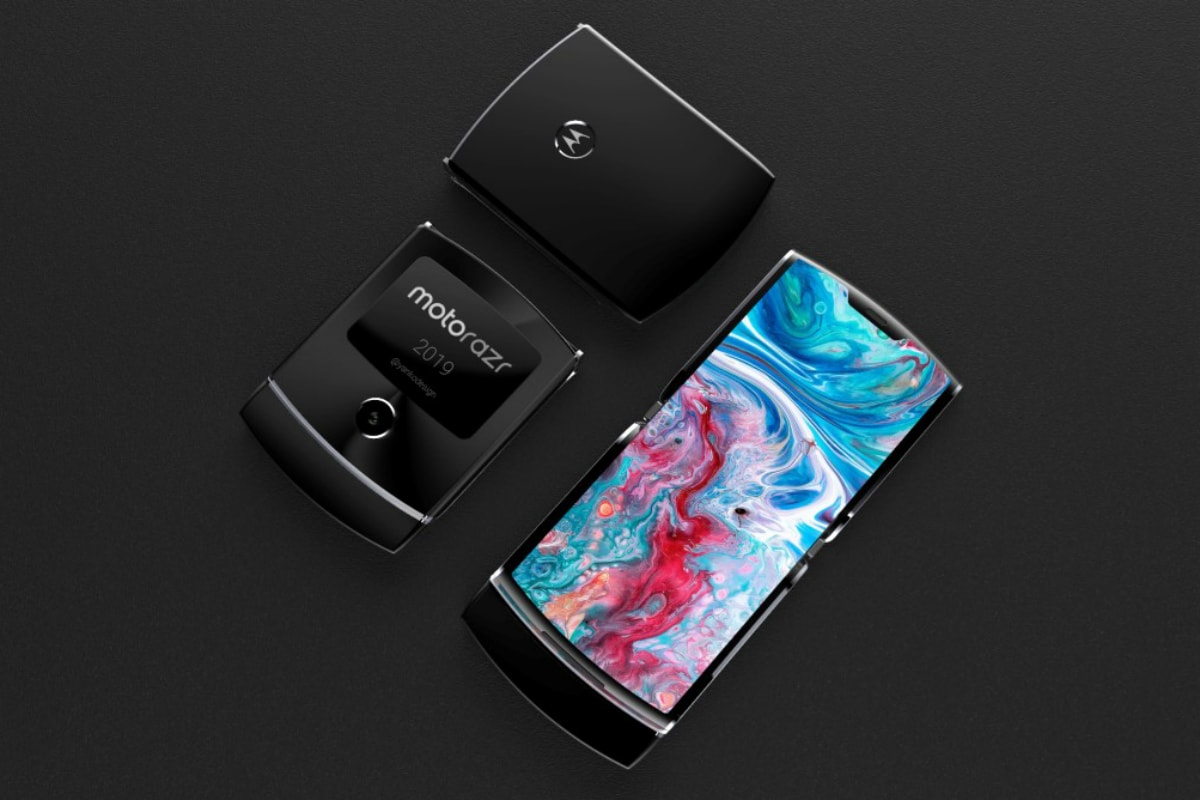 Цена на наклонный складной сотовый телефон Motorola Razr, который будет запущен в Европе, чтобы ...