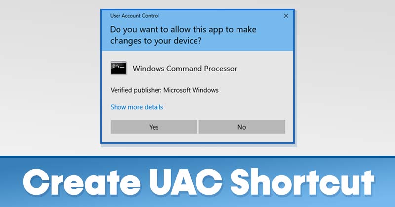 Как создать ярлык для настроек контроля учетных записей пользователей в Windows 10