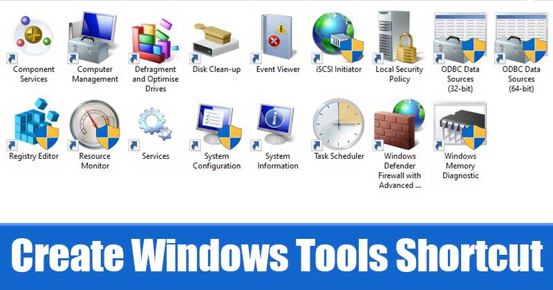 Как создать Windows Ярлык инструментов в Windows 10