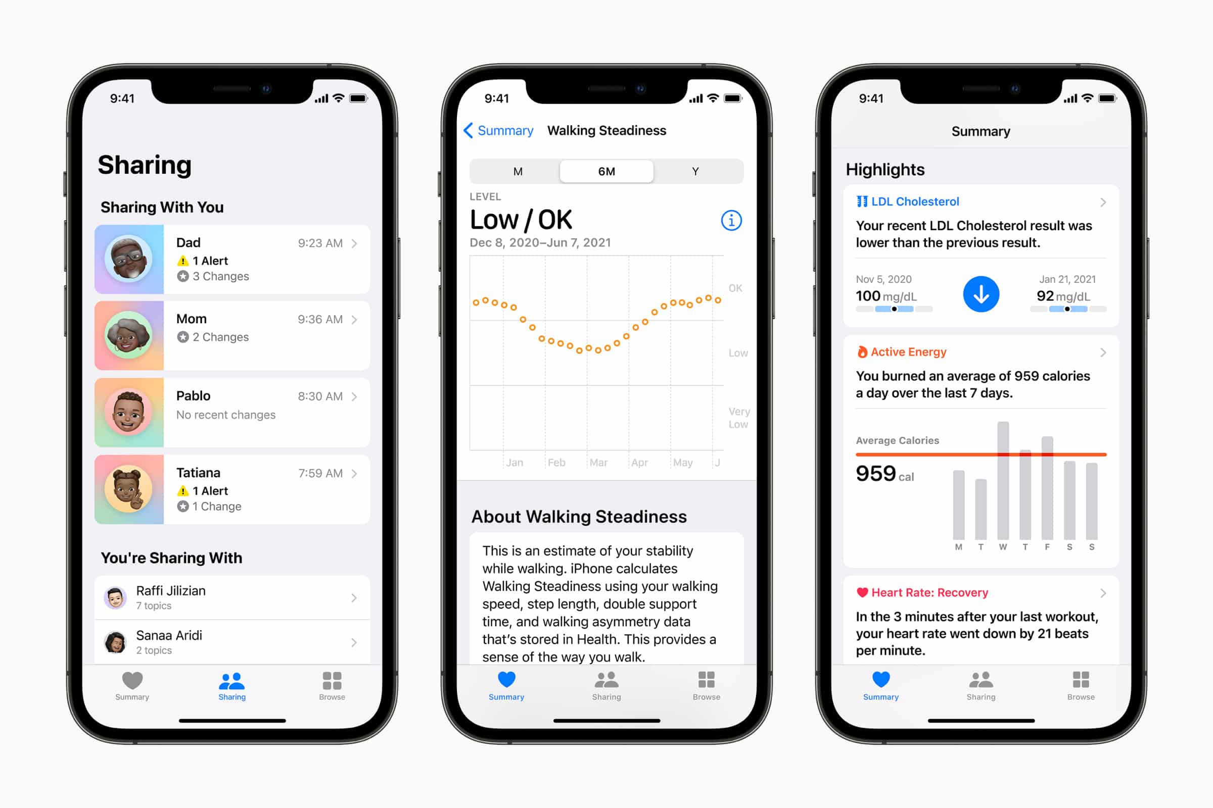 Apple introduces health insights sharing