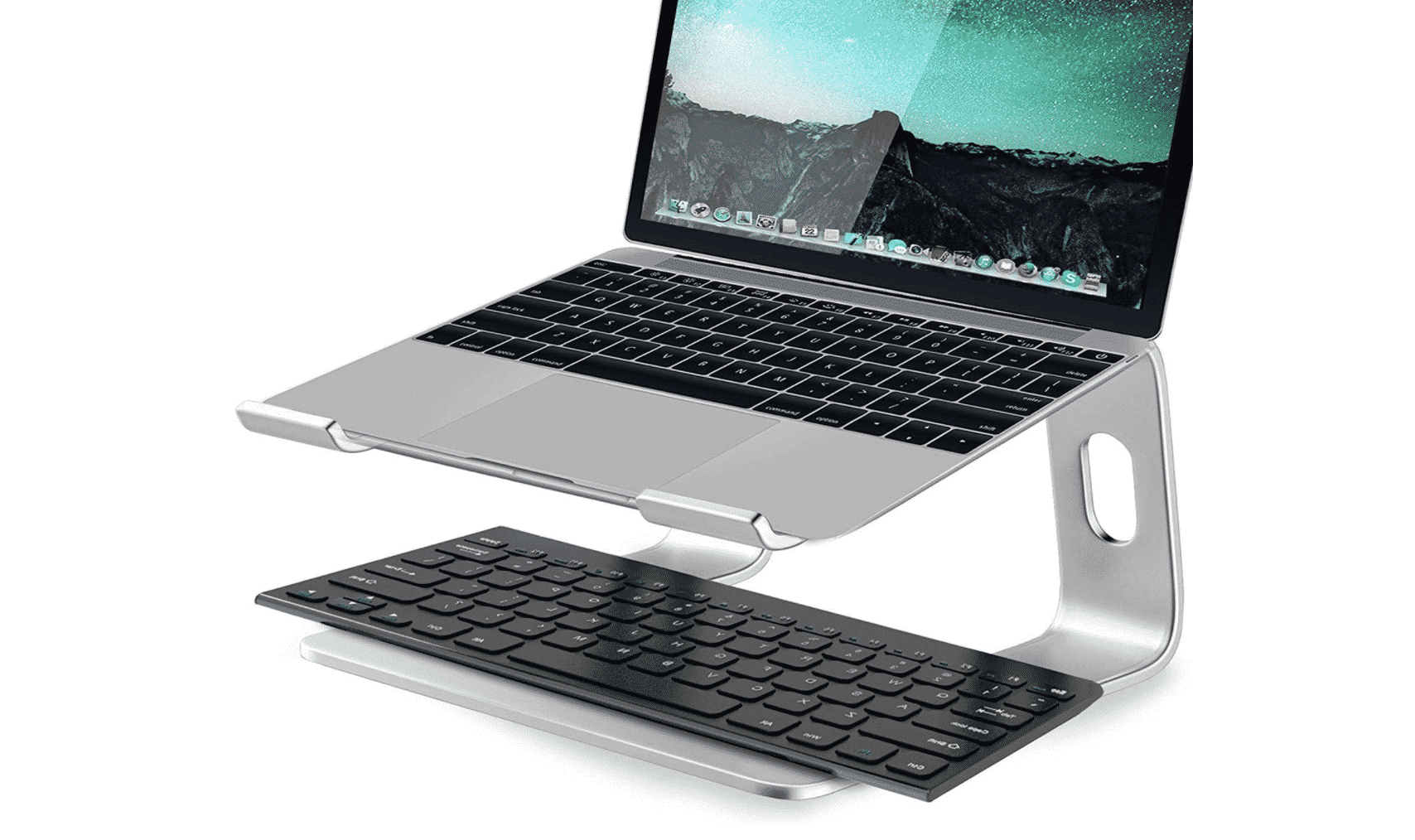 Sturdy and Stylish Aluminum Stand for Your MacBook