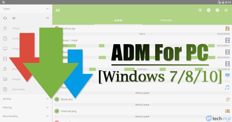 ADM для ПК - установите диспетчер загрузок на Windows 10 шт.