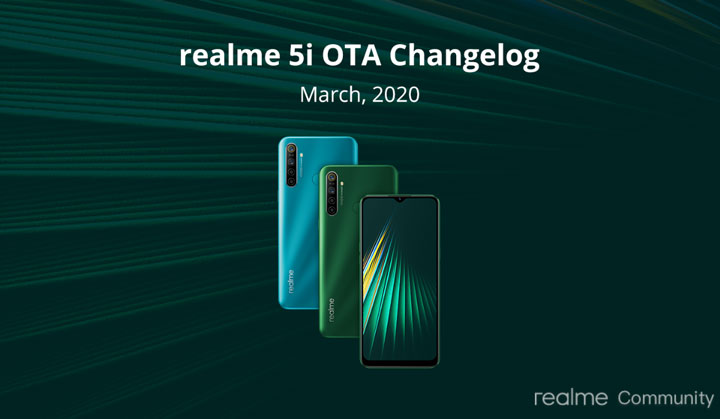 Realme 5i начинает получать обновление безопасности за март 2020 года с улучшениями камеры