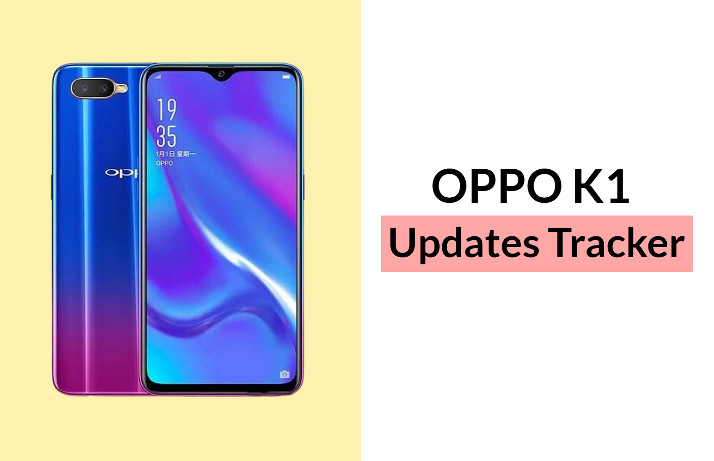 Oppo K1 Updates Tracker