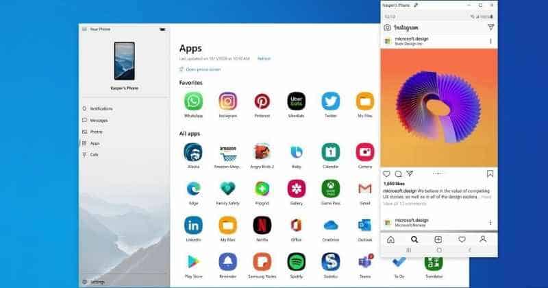 Windows Обновление 10: запуск нескольких приложений Android на ПК через приложение для телефона