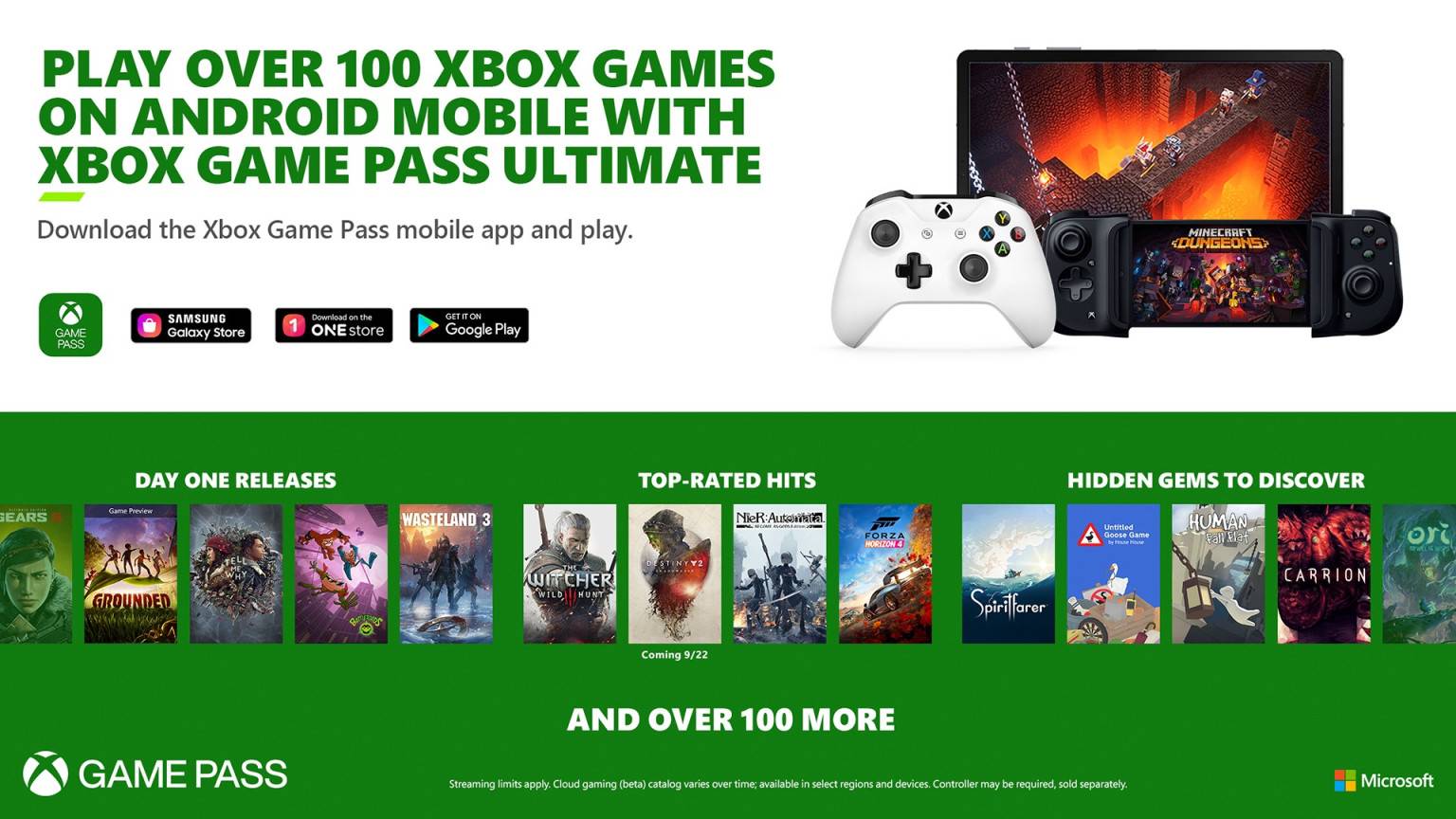 xCloud запускает завтра с более чем 170 потоковыми играми для Xbox One