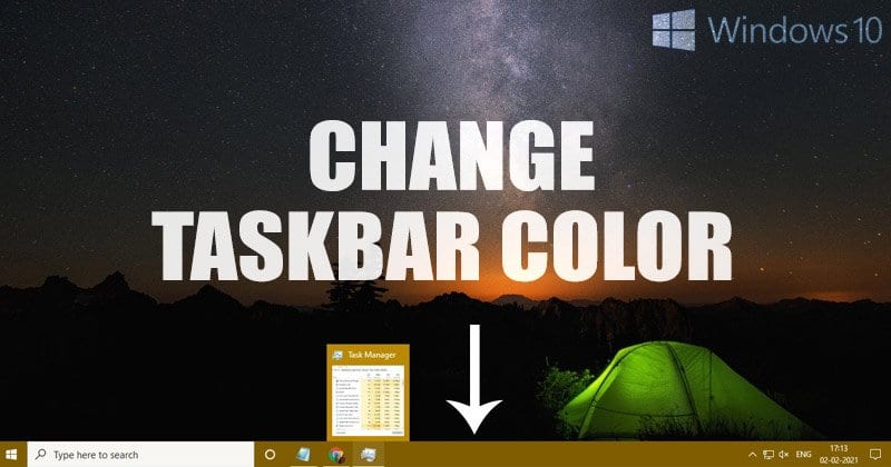 Как изменить цвет панели задач в Windows 10 шт.