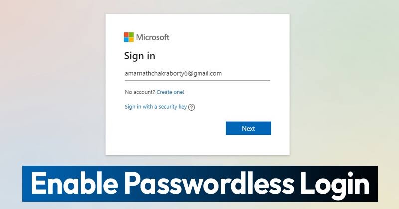Как использовать учетную запись Microsoft без пароля 1