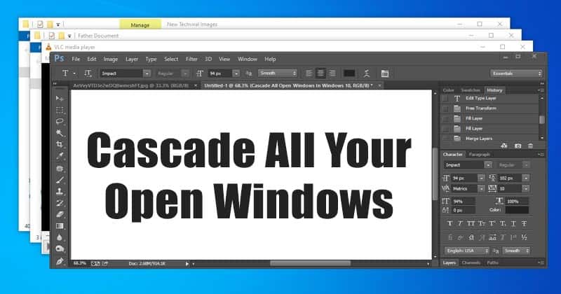 Как каскадировать все ваши открытые Windows На Windows 10