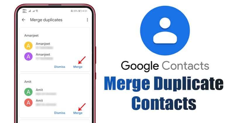 Как объединить повторяющиеся контакты на Android с помощью контактов Google