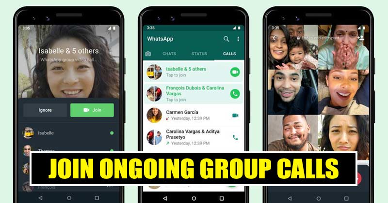 Как присоединиться к текущим групповым звонкам в WhatsApp