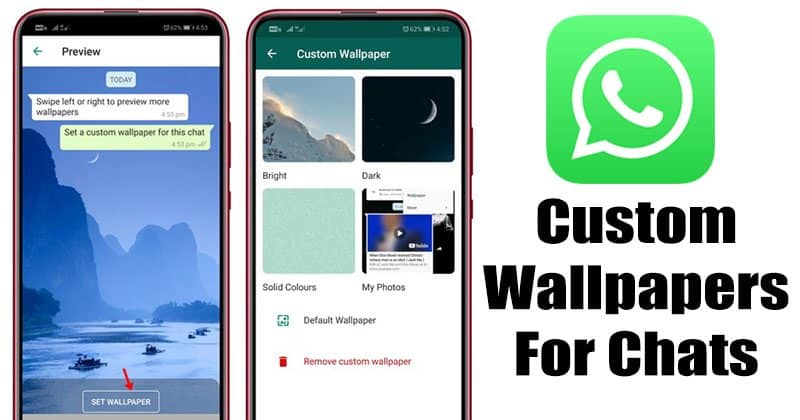 Как установить пользовательские обои для индивидуальных чатов в WhatsApp 4