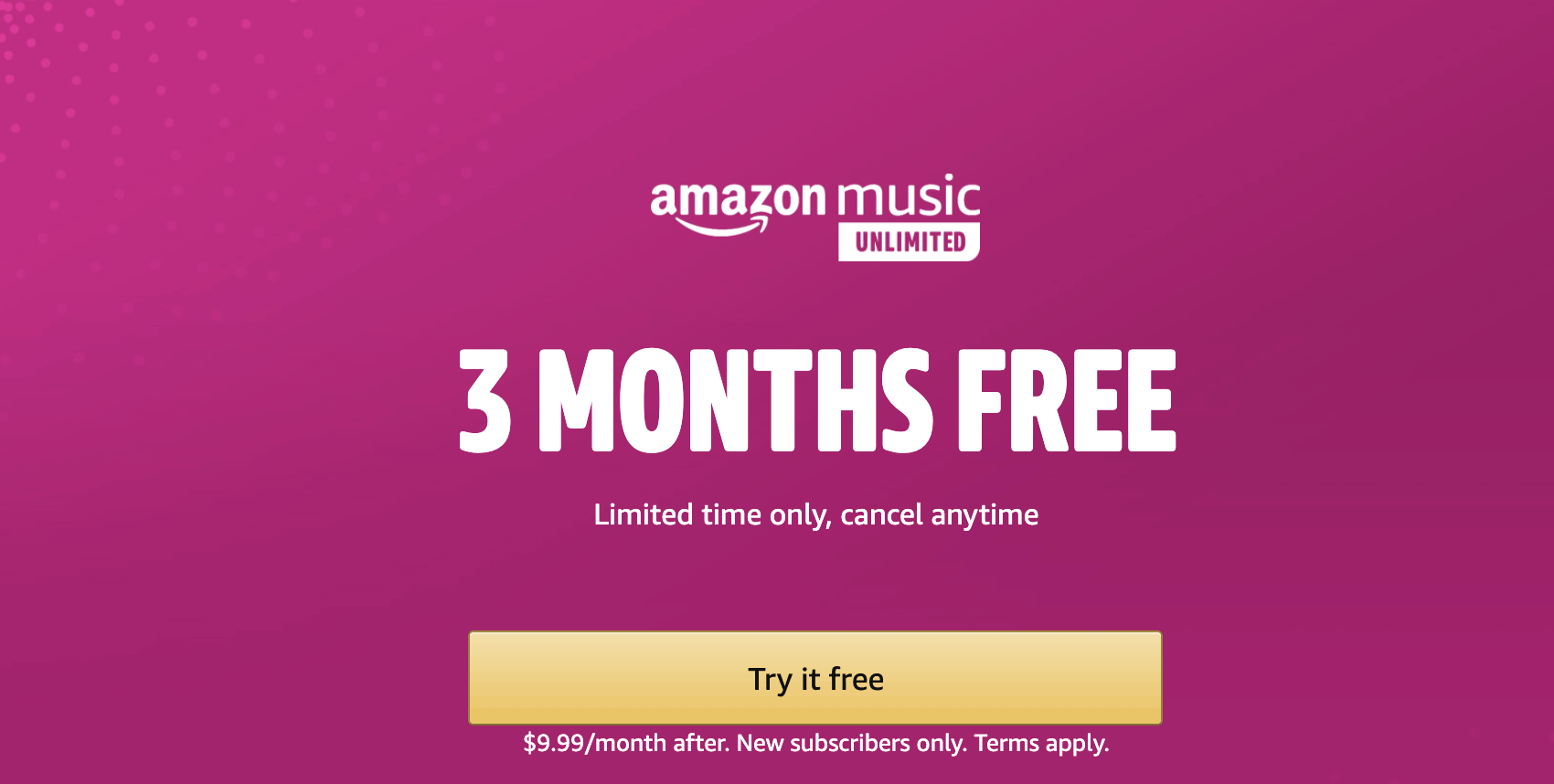 Новые подписчики могут получить 3 месяца Amazon Музыка без ограничений бесплатно