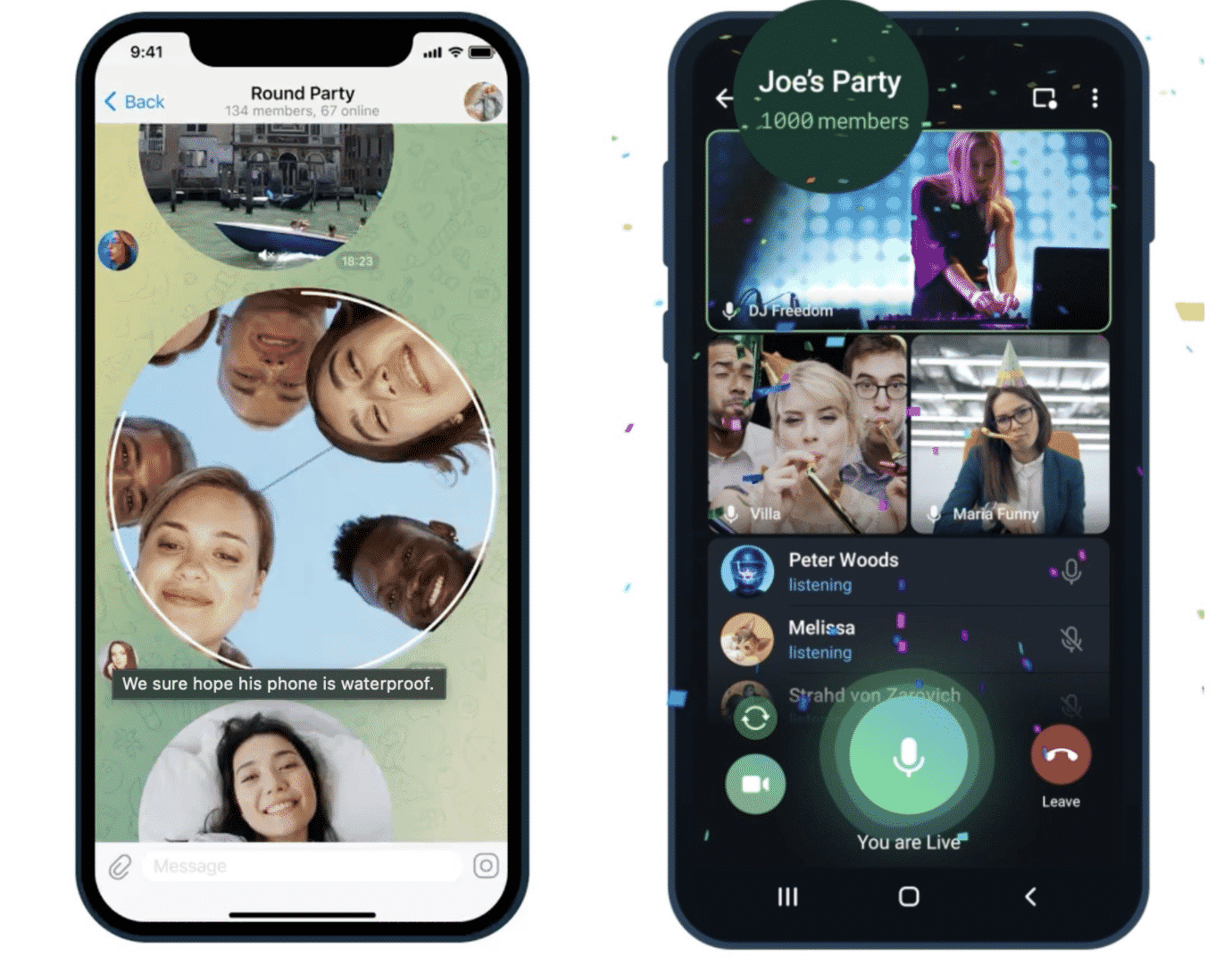 Обновление Telegram Messenger теперь позволяет видеозвонку до 1000 зрителей 1