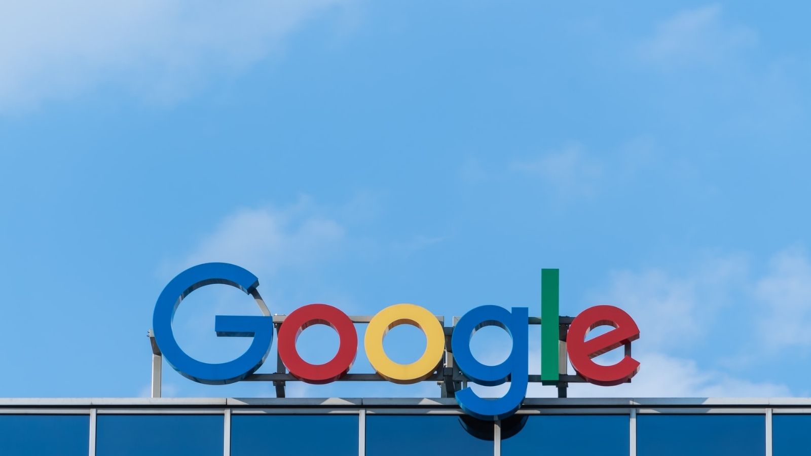 Google In Blue Sky Background